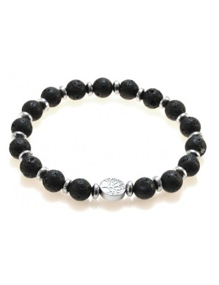Bransoletka Enzo Hematyt Lawa