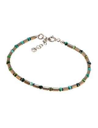 Bransoletka męska Hematyt i różnokolorowy turkus 925