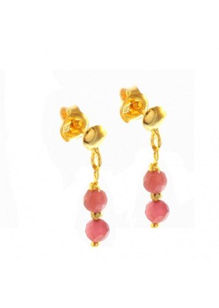 Kolczyki z turmalinem różowym