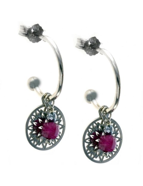 Kolczyki z rubinem