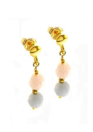 Kolczyki z morganitem różowym