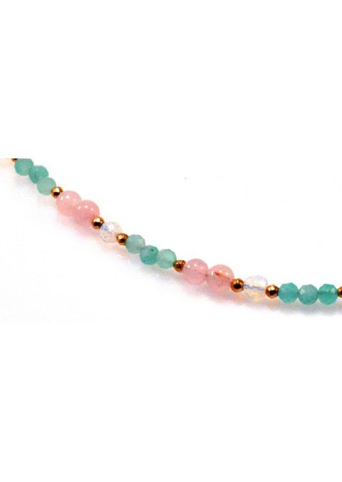 Naszyjnik Amazonit Kwarc 925