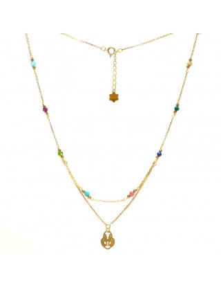 Naszyjnik FUNNY Serce Amazonit 925