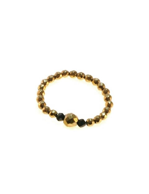 Pierścionek GOLD Hematyt 925