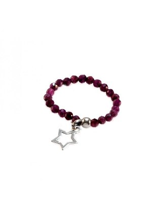 Pierścionek STAR Rubin 925