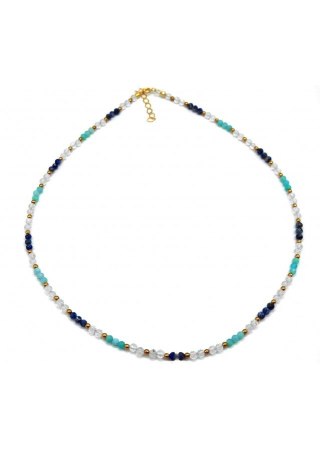 Naszyjnik Amazonit Lapis 925
