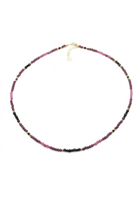 Naszyjnik TURMALIN GRANAT 925