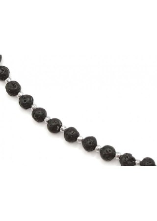 Naszyjnik UNISEX LAWA HEMATYT 925