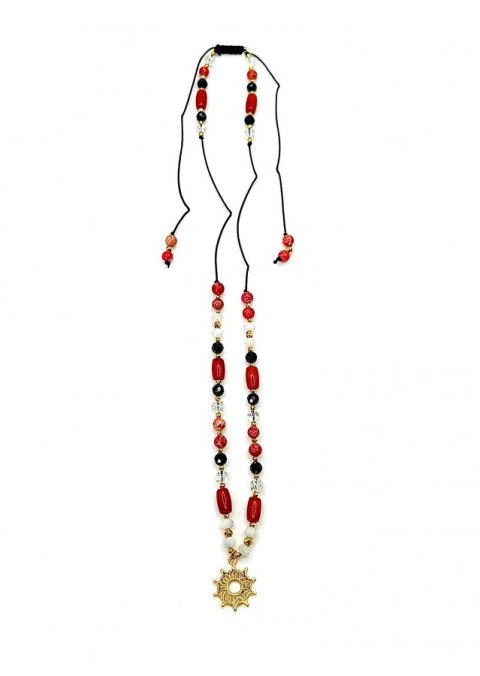 Naszyjnik na sznurku KORAL 925