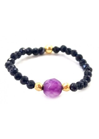 Pierścionek Ametyst Spokój 925