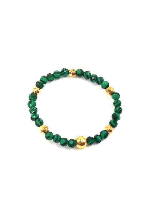 Pierścionek Malachit Hematyt 925