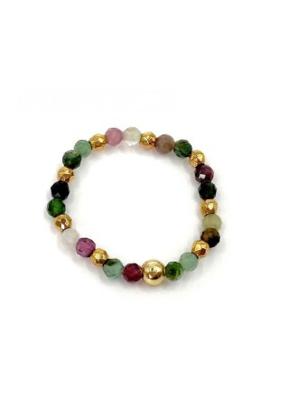 Pierścionek Turmalin kolorowy 925