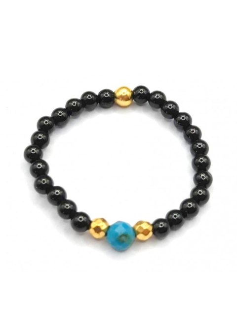 Pierścionek elastyczny Turkus 925