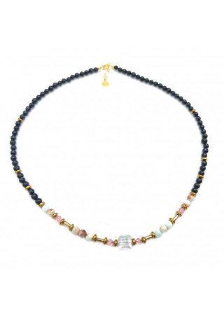 Naszyjnik Kryształ Jaspis 925