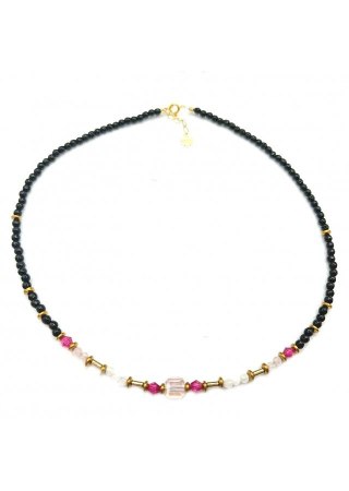 Naszyjnik Kryształ Kamień księżycowy 925