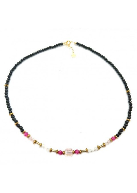 Naszyjnik Kryształ Kamień księżycowy 925