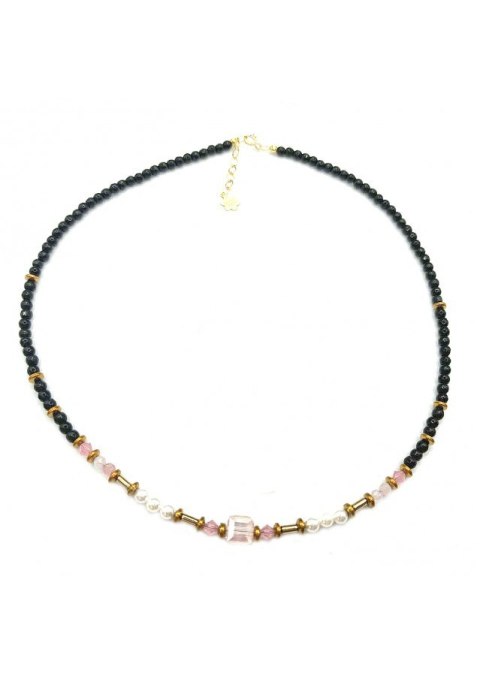 Naszyjnik Kryształki Perła 925