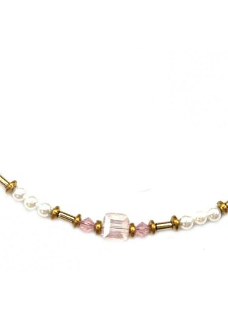 Naszyjnik Kryształki Perła 925