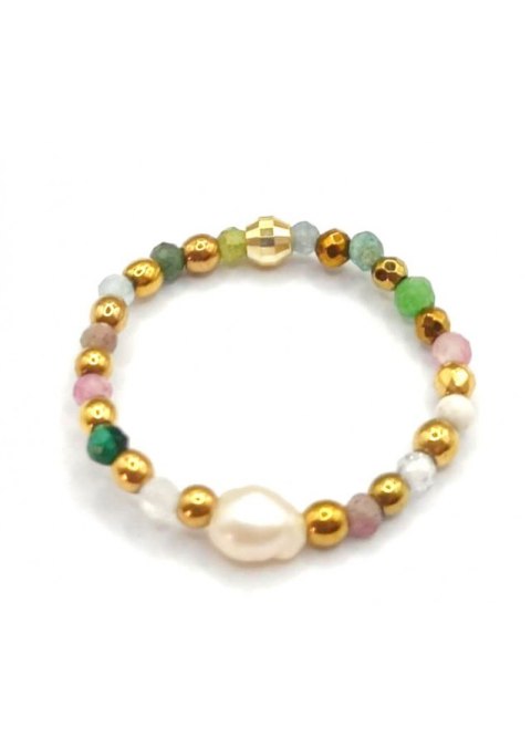 Pierścionek kolorowy Turmalin 925