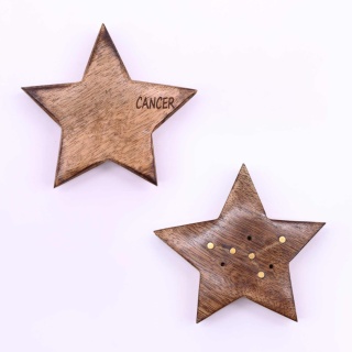 Rak - podstawka na kadzidełka z grawerem znaku zodiaku