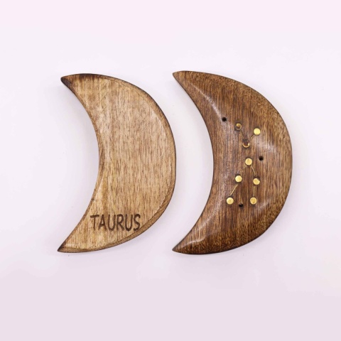 Byk - podstawka na kadzidełka z grawerem znaku zodiaku