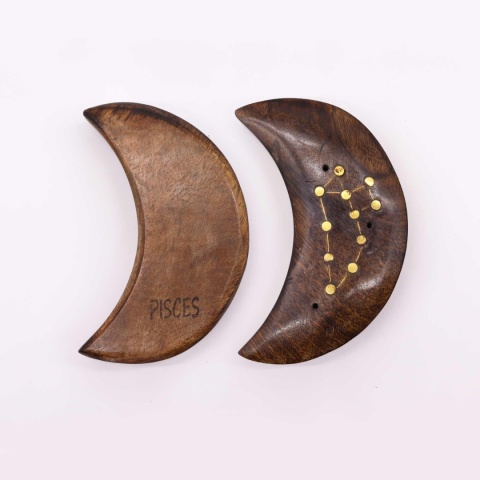 Ryby - podstawka na kadzidełka z grawerem znaku zodiaku