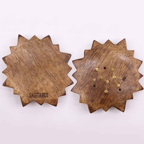 Strzelec - podstawka na kadzidełka z grawerem znaku zodiaku