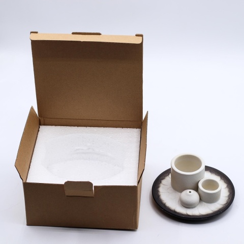 Podstawka na Palo Santo i Pęczek - Mandala - Biało-czarna