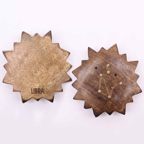 Waga - podstawka na kadzidełka z grawerem znaku zodiaku