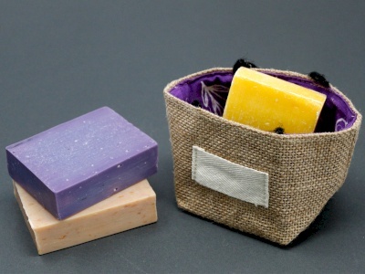 Mały Koszyk z Fioletową Podszewką