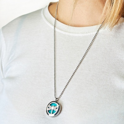 Naszyjnik aromaterapeutyczny z motywem ważki