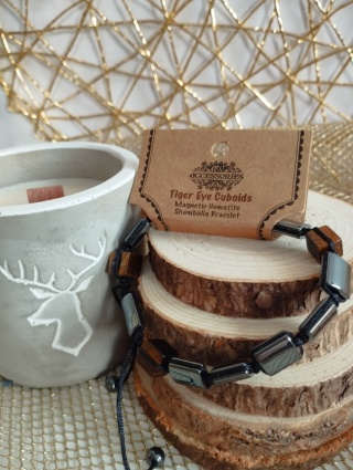 Zestaw dla Niego: Świeca sojowa Whisky i bransoletka z Hematytem