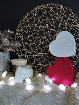 Zestaw upominkowy - świeca sojowa + girlanda świetlna